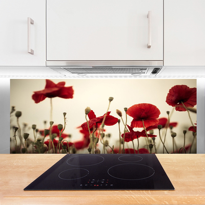 Painel cozinha Flores de papoulas