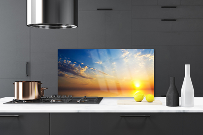 Painel vidro cozinha Paisagem de nuvens ao nascer do sol