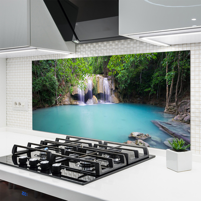 Painel cozinha Cachoeira Floresta Lago Natureza