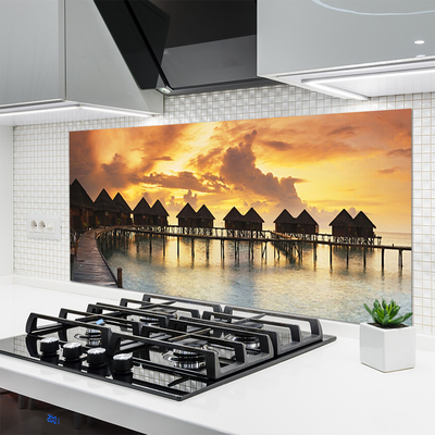 Painel vidro cozinha Casas de campo Sea Sky Holidays