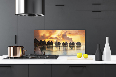 Painel vidro cozinha Casas de campo Sea Sky Holidays