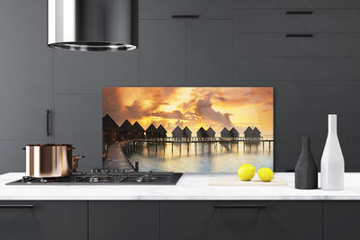 Painel vidro cozinha Casas de campo Sea Sky Holidays