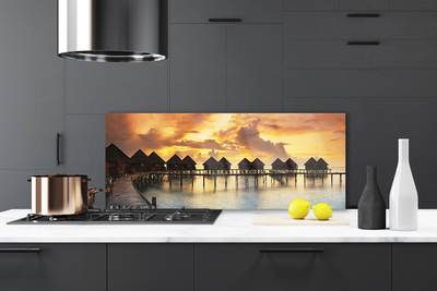 Painel vidro cozinha Casas de campo Sea Sky Holidays