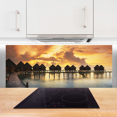 Painel vidro cozinha Casas de campo Sea Sky Holidays