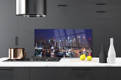 Painel vidro cozinha Arranha-céus Casas da Cidade