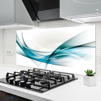 Painel vidro cozinha Arte de Linhas Abstratas