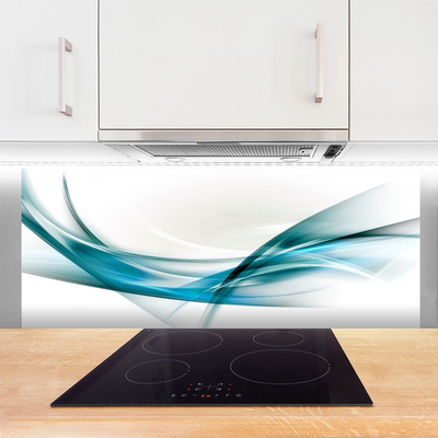 Painel vidro cozinha Arte de Linhas Abstratas