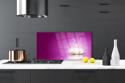 Painel vidro cozinha Flor de lótus