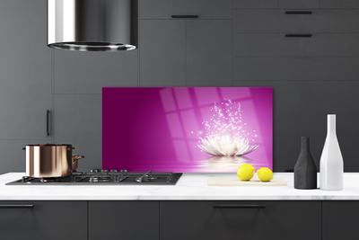 Painel vidro cozinha Flor de lótus