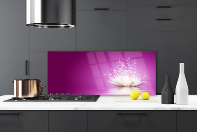 Painel vidro cozinha Flor de lótus