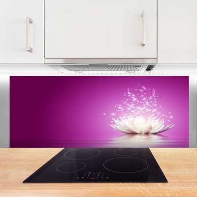 Painel vidro cozinha Flor de lótus
