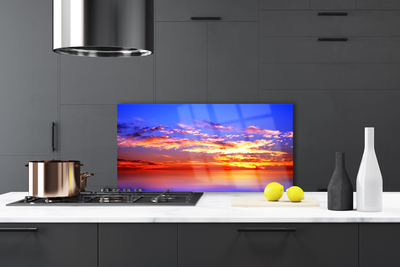Painel vidro cozinha Céu Nuvens Mar Paisagem