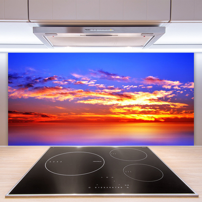 Painel vidro cozinha Céu Nuvens Mar Paisagem