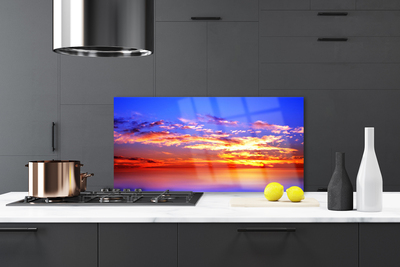 Painel vidro cozinha Céu Nuvens Mar Paisagem