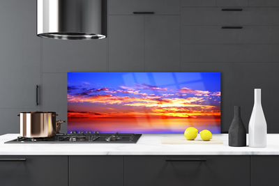 Painel vidro cozinha Céu Nuvens Mar Paisagem
