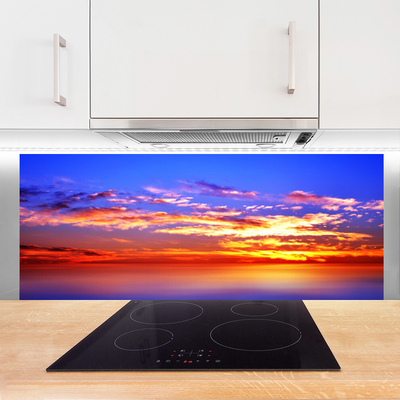 Painel vidro cozinha Céu Nuvens Mar Paisagem