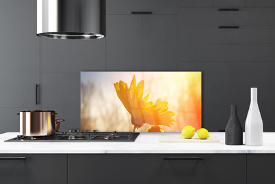 Painel vidro cozinha Girassol