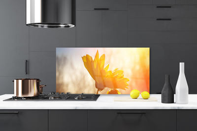 Painel vidro cozinha Girassol