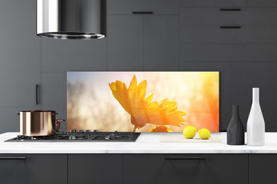 Painel vidro cozinha Girassol