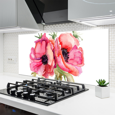 Painel cozinha Flores em aquarela