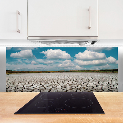 Painel vidro cozinha Paisagem de Rio Seco