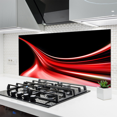 Painel vidro cozinha Arte de Linhas Abstratas