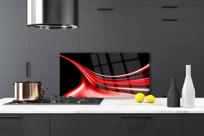 Painel vidro cozinha Arte de Linhas Abstratas