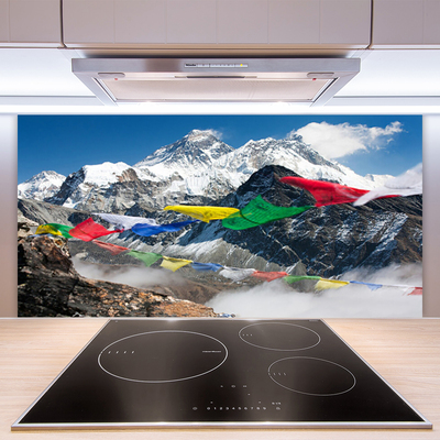 Painel vidro cozinha Paisagem de montanhas