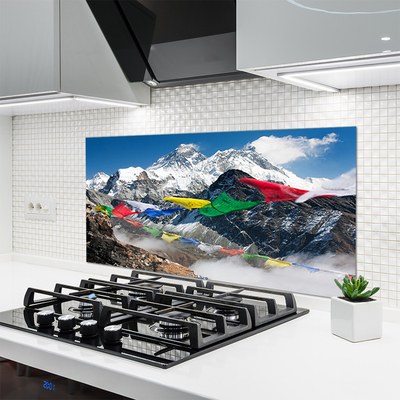 Painel vidro cozinha Paisagem de montanhas