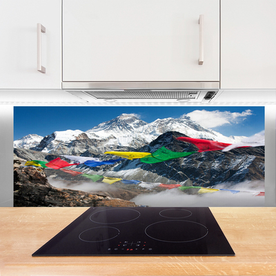 Painel vidro cozinha Paisagem de montanhas