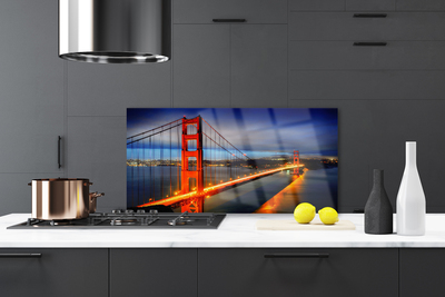 Painel vidro cozinha Arquitetura de pontes