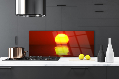 Painel vidro cozinha Paisagem do pôr do sol