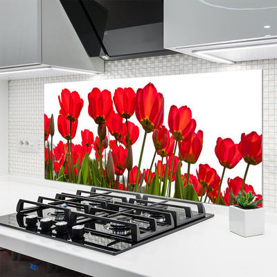 Painel vidro cozinha Flores na Parede