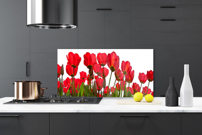 Painel vidro cozinha Flores na Parede