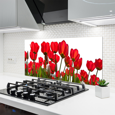 Painel vidro cozinha Flores na Parede