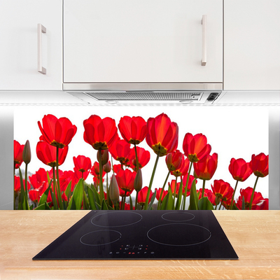 Painel vidro cozinha Flores na Parede