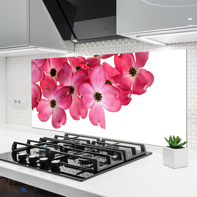 Painel vidro cozinha Flores na Parede