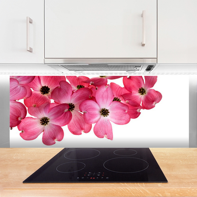 Painel vidro cozinha Flores na Parede