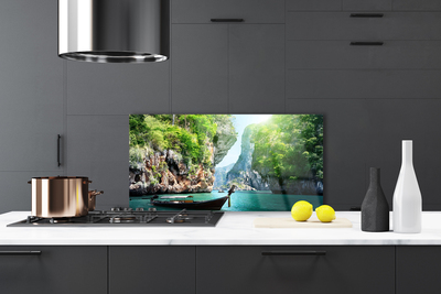 Painel cozinha Barco de água de montanha Natureza