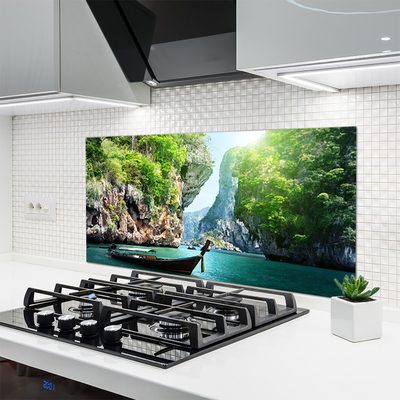 Painel cozinha Barco de água de montanha Natureza