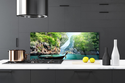 Painel cozinha Barco de água de montanha Natureza