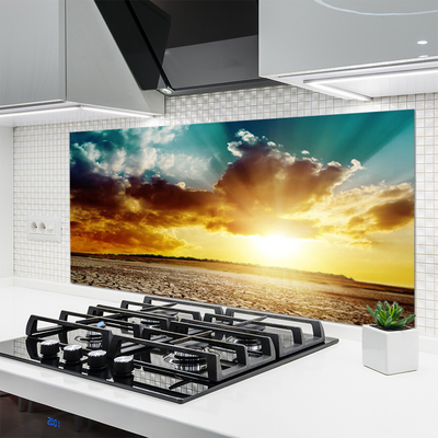 Painel vidro cozinha Paisagem do Deserto do Sol