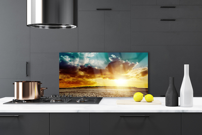 Painel vidro cozinha Paisagem do Deserto do Sol