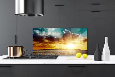 Painel vidro cozinha Paisagem do Deserto do Sol