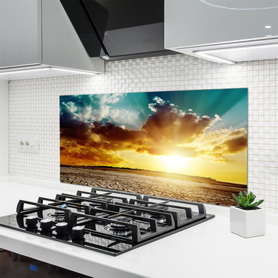 Painel vidro cozinha Paisagem do Deserto do Sol