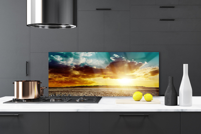 Painel vidro cozinha Paisagem do Deserto do Sol