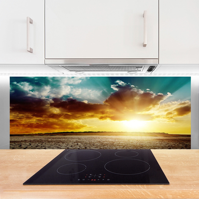 Painel vidro cozinha Paisagem do Deserto do Sol