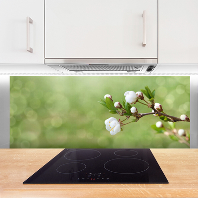 Painel vidro cozinha Flores na Parede