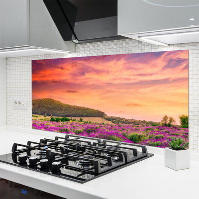 Painel cozinha Paisagem de flores do prado