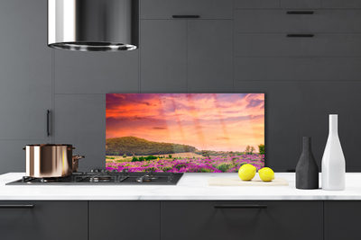 Painel cozinha Paisagem de flores do prado